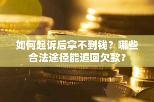 武汉如何起诉后拿不到钱？哪些合法途径能追回欠款？