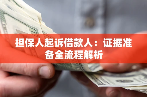 武汉担保人起诉借款人：证据准备全流程解析