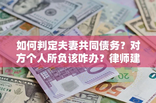 武汉如何判定夫妻共同债务？对方个人所负该咋办？律师建议