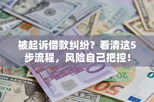 武汉被起诉借款纠纷？看清这5步流程，风险自己把控！