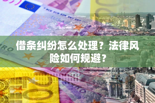 武汉借条纠纷怎么处理？法律风险如何规避？