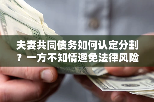 武汉夫妻共同债务如何认定分割？一方不知情避免法律风险必看！